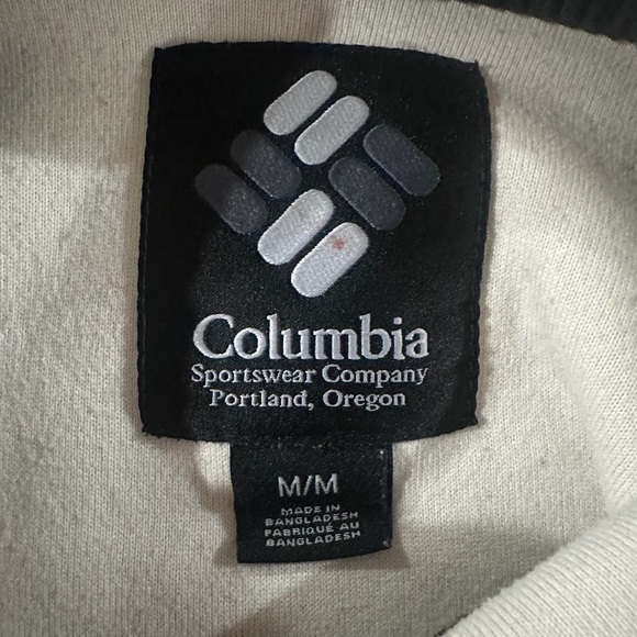 Columbia Vest Men's M Chalk Colorblock Helvetia II Sherpa Fleece Snap Retro - Picture 10 of 10